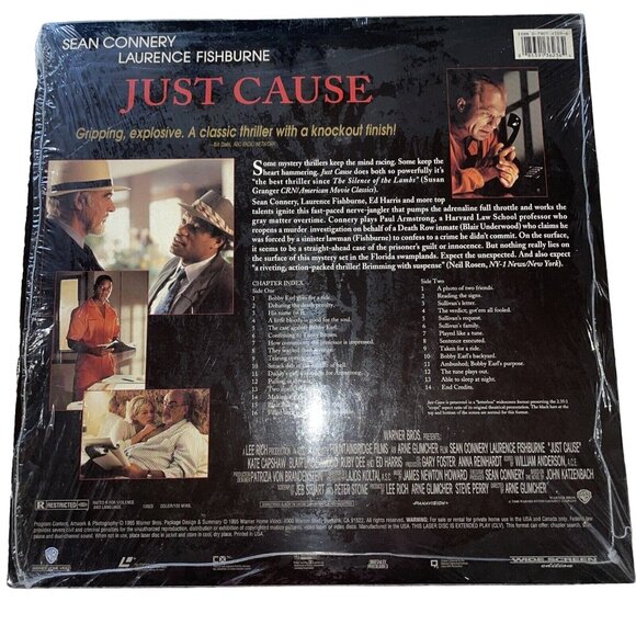 Just Cause Action Crime Laserdisc R 1995 Sean Connery Laurence Fishburne u - Picture 3 of 3